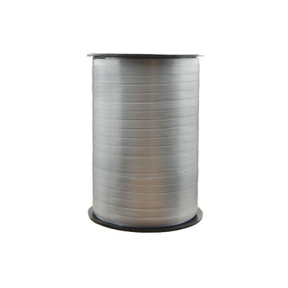 1 Rolle Präsent Geschenkband, Kräuselband, 10mm x 250m, silber