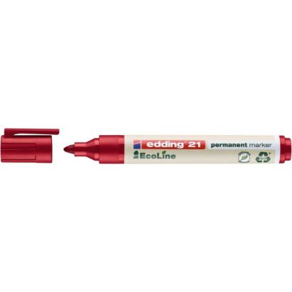 1 Stück edding 21 EcoLine Permanentmarker, rot