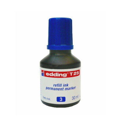 1 Stück edding T 25 Nachfülltinte für Permanentmarker, 30ml, blau