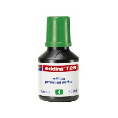 1 Stück edding T 25 Nachfülltinte für Permanentmarker, 30ml, grün 1 Stück edding T 25 Nachfülltinte für Permanentmarker, 30ml, grün