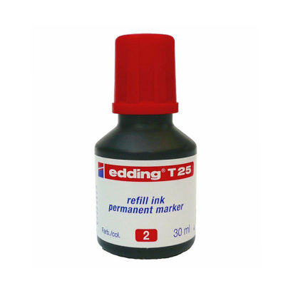 1 Stück edding T 25 Nachfülltinte für Permanentmarker, 30ml, rot