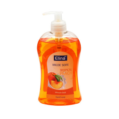 1 Stück Elina Cremeseife Pfirsich, 500ml Spenderflasche 1 Stück Elina Cremeseife Pfirsich, 500ml Spenderflasche