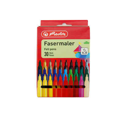1 Stück Herlitz Fasermaler Filzstifte, 30er Karton-Etui 1 Stück Herlitz Fasermaler Filzstifte, 30er Karton-Etui