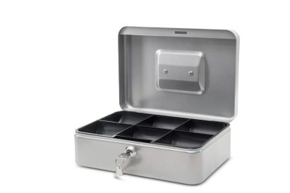 1 Stück MAUL Geldkassette, 250x191x90mm, silber, groß 1 Stück MAUL Geldkassette, 250x191x90mm, silber, groß