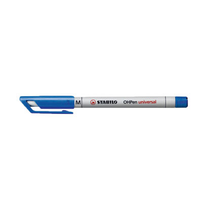 1 Stück Stabilo Nonpermanent-Marker OHPen universal, blau, 1,0mm Strichstärke, M 1 Stück Stabilo Nonpermanent-Marker OHPen universal, blau, 1,0mm Strichstärke, M