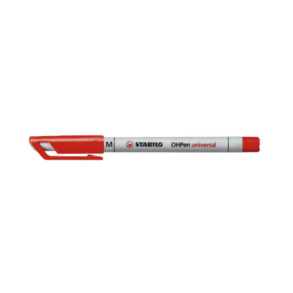 1 Stück Stabilo Nonpermanent-Marker OHPen universal, rot, 1,0mm Strichstärke, M 1 Stück Stabilo Nonpermanent-Marker OHPen universal, rot, 1,0mm Strichstärke, M