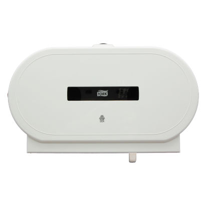 1 Stück Tork 346090 Mini Jumbo Toilettenpapierspender Elevation T2 Twin, Kunststoff, weiß 1 Stück Tork 346090 Mini Jumbo Toilettenpapierspender Elevation T2 Twin, Kunststoff, weiß
