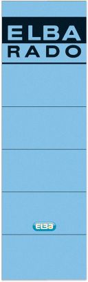 10 Stück ELBA RADO Ordnerrücken-Etiketten, kurz/breit, 190x59mm, selbstklebend, blau