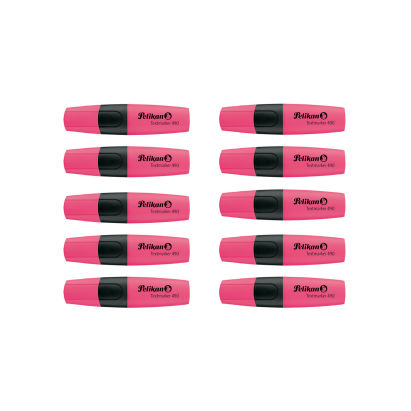 10 Stück Pelikan Textmarker 490, Strichstärke 1,0 - 5,0mm, leuchtrosa