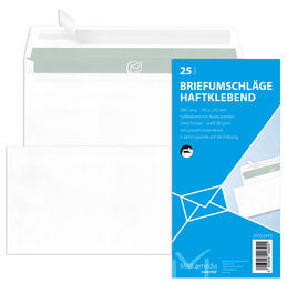 100 Stück MAILmedia Briefumschläge DIN lang, ohne Fenster, Haftklebung, 80 g/qm, weiß