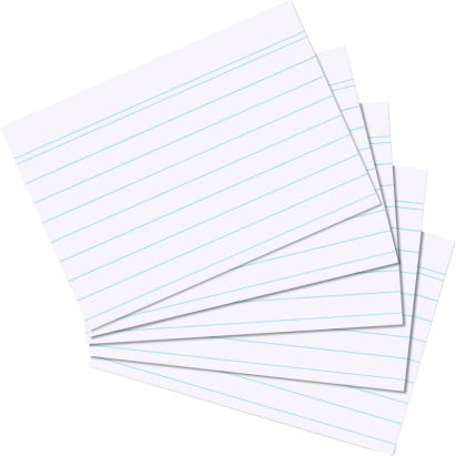 100 Stück herlitz Karteikarten, DIN A5, liniert, weiß 100 Stück herlitz Karteikarten, DIN A5, liniert, weiß