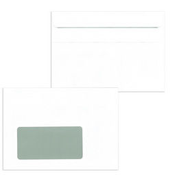 1000 Stück Briefumschläge C6, weiß, mit Fenster, selbstklebend, 72 g/qm