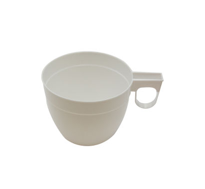 1000 Stück Einweg-Kaffeetasse, Plastikbecher mit Griff, weiß, 160ml