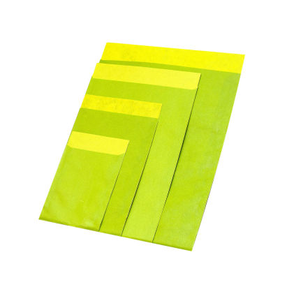 1000 Stück Papier Flachbeutel 11012F, Kraftpapier, limone - quitte, 60g/m², 95x140mm