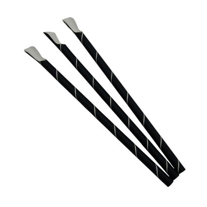 125 Stück Papier Trinkhalme, Löffelhalm 200mm, Ø6mm, schwarz/weiß, biologisch abbaubar 125 Stück Papier Trinkhalme, Löffelhalm 200mm, Ø6mm, schwarz/weiß, biologisch abbaubar