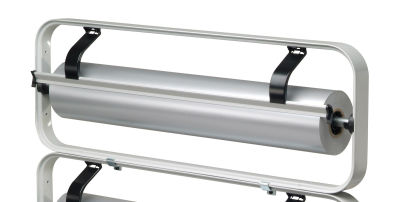 1 Stück Aufsatzabroller STANDARD 154, hellgrau, mit glatter Abreißschiene, 80cm