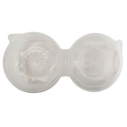 25 Stück Klappboxen Rippbox, ungeteilt, 215x220x57mm, transparent, mit anh. Deckel