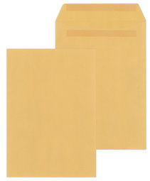 250 Stück Briefumschläge, Versandtaschen C4, braun, ohne Fenster, selbstklebend, 110 g/qm