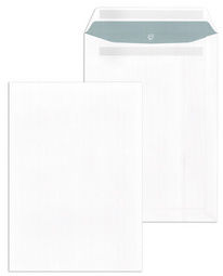 250 Stück Briefumschläge, Versandtaschen C4, weiß, ohne Fenster, selbstklebend, 90 g/qm