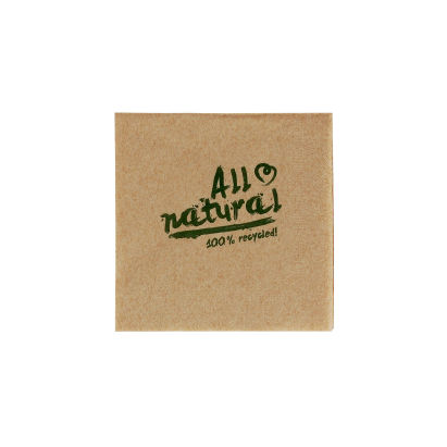 2000 Stück Green Nature Papier Servietten  2-lagig, 33x33cm, 1/4 Falz, brau, Bio Druck