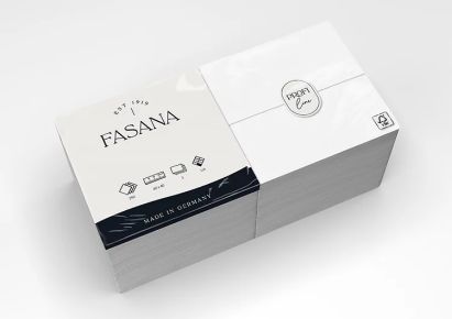 FASANA 250 Stück Papier Servietten 3-lagig, 40x40cm, 1/8 Falz, pearl white, weiß FASANA 250 Stück Papier Servietten 3-lagig, 40x40cm, 1/8 Falz, pearl white, weiß