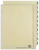 100 Stück Oxford Trennblätter, 2-seitig bedruckt, chamois, 240x300mm, Ziffern 0-9 100 Stück Oxford Trennblätter, 2-seitig bedruckt, chamois, 240x300mm, Ziffern 0-9