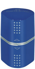 1 Stück Faber-Castell Dreifach-Spitzdose Colour Grip, Anspitzer, blau