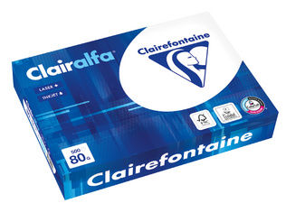 Clairefontaine 500 Blatt Kopierpapier Multifunktionspapier Clairalfa, DIN A4, 90 g/qm, extra weiß