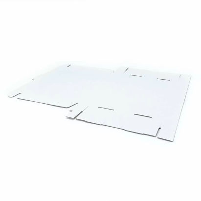1 Stück Faltschachtel Maxibrief Karton, weiß, 350x250x50mm, 075, 1-wellig