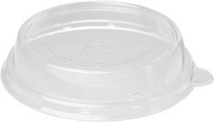 40 Stück DUNI BIOPAK rPET Flachdeckel für Bio Salatschale 800-1200ml , transparent