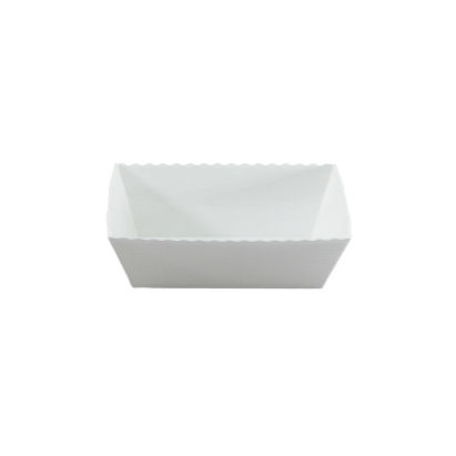 450 Stück Papierbackform für Fleisch- Leberkäse 0,5 Kg / 500 g, 128x70x55mm, 3-lagig, weiß