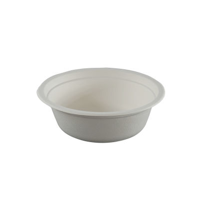 50 Stück Bagasse Suppenschale 350ml, Ø13,5cm, weiß