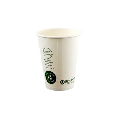 50 Stück Bio Coffee To Go Kaffeebecher 300ml, Ø90mm, weiß, zero plastic