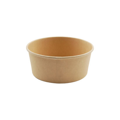 50 Stück Bio Kraft- Bowl, Salatschale 500ml, Ø150mm, braun, Kraftpapier, mit Deckel