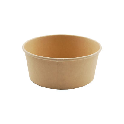 50 Stück Bio Kraft- Bowl, Salatschale 750ml, Ø150mm, braun, Kraftpapier, mit Deckel