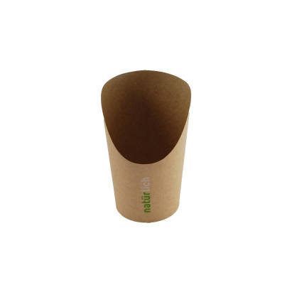 1000 Stück Kraft Wrap Scoop-Cup Größe L, 21 oz, braun