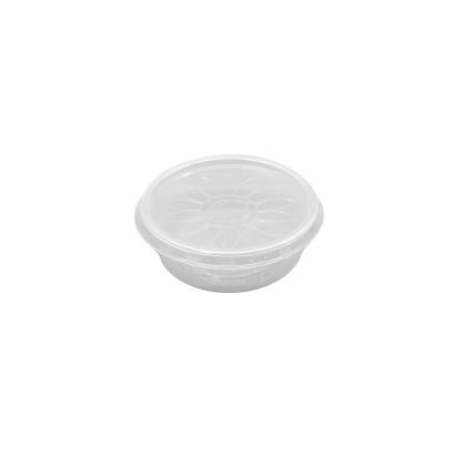 50 Stück Saucen- Dressingbecher Verpackungsbecher PP, 50ml, transparent, rund, mit Deckel