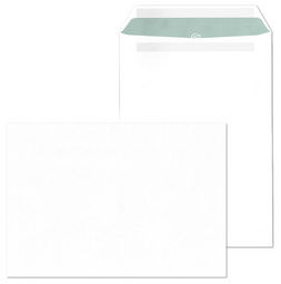 500 Stück Briefumschläge, Versandtaschen C5, weiß, ohne Fenster, selbstklebend, 90 g/qm