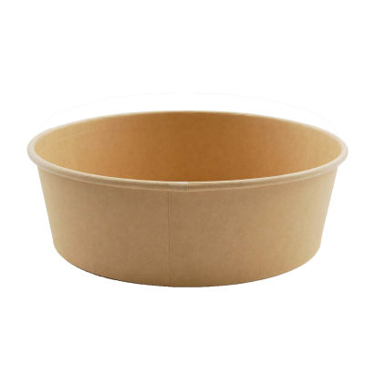 50 Stück Bio Kraft- Bowl, Salatschale 1300ml, Ø185mm, braun, Kraftpapier