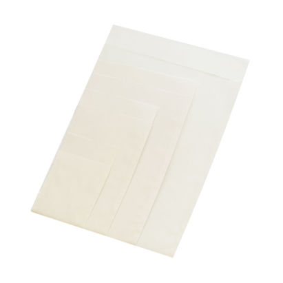 1000 Stück Papier Flachbeutel 6900F, Kraftpapier, weiß, 60g/m², 130x180mm
