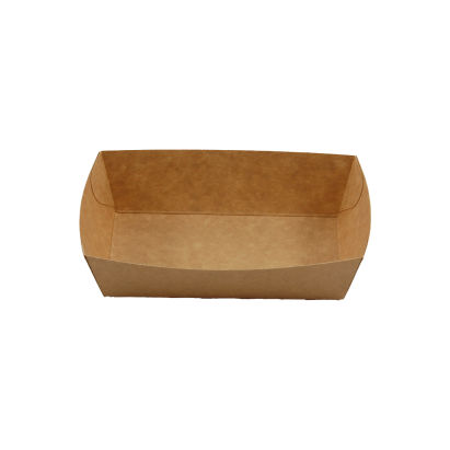 480 Stück Bio Pappschale, Imbiss- Snackschale, A13, 150x70x35mm, ungeteilt, braun 480 Stück Bio Pappschale, Imbiss- Snackschale, A13, 150x70x35mm, ungeteilt, braun