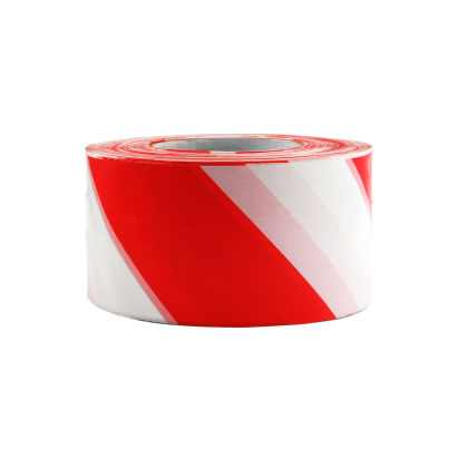 1 Stück PE-LD Absperrband 75mm x 500m rot/weiß 1 Stück PE-LD Absperrband 75mm x 500m rot/weiß