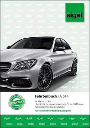 1 Stück Sigel Formularbuch FA 514 Fahrtenbuch Pkw, A5, 32 Blatt 1 Stück Sigel Formularbuch FA 514 Fahrtenbuch Pkw, A5, 32 Blatt
