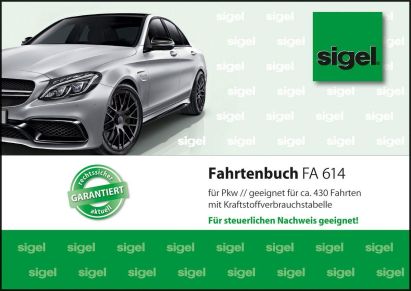 1 Stück Sigel Formularbuch FA 614 Fahrtenbuch Pkw, A6 quer, 44 Blatt 1 Stück Sigel Formularbuch FA 614 Fahrtenbuch Pkw, A6 quer, 44 Blatt