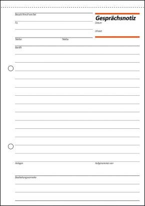 1 Stück Sigel GE 515 Gesprächsnotiz, A5, 50 Blatt