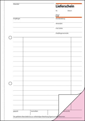 1 Stück Sigel Formularbuch LI 525 Lieferschein mit Empfangsschein, A5