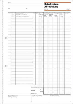 1 Stück Sigel Formularbuch RA 415 Reisekostenabrechnung, A4, 50 Blatt