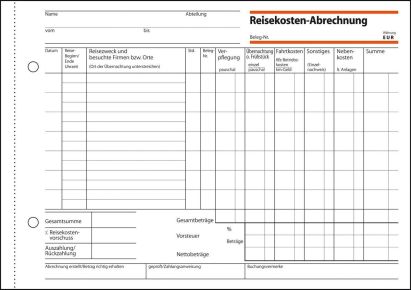 1 Stück Sigel Formularbuch RA 517 Reisekostenabrechnung, A5 quer