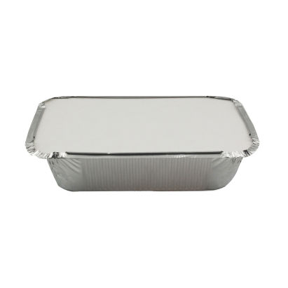 100 Stück Aluschale 1050ml, rechteckig, 225x160x43mm, Menüschale R22L mit Deckel