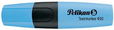  1 Stück Pelikan Textmarker 490, Strichstärke 1,0 - 5,0mm, leuchtblau
